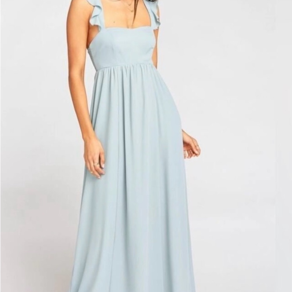 NWT- MUMU weddings June Maxi Dress ~ Silver Sage Crisp